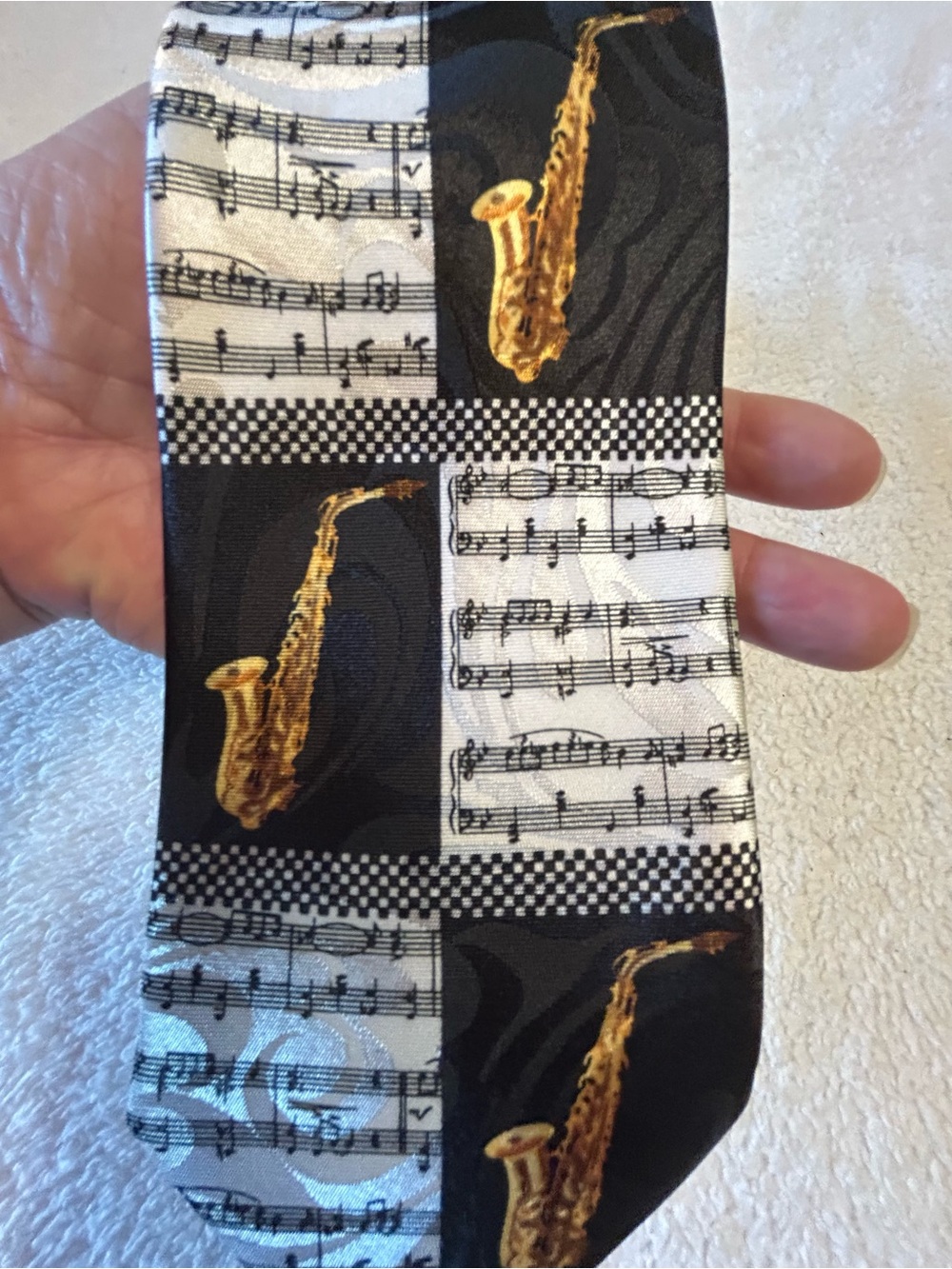 🎁3 for $30 - Saxophone & Sheet Music Novelty Tie